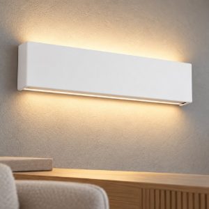 Linea light box w2 applique led 19w 3000k bi emissione bianco