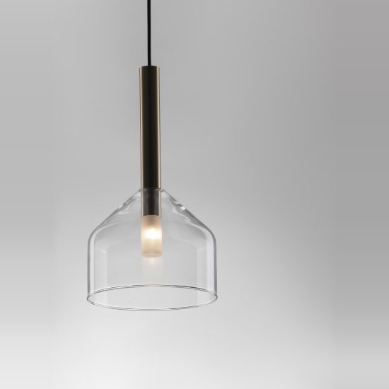 Lampada per cucina moderna a sospensione globo oro vetro