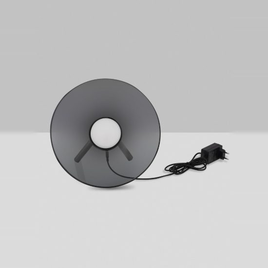 Abat-jour per camera da letto fume e nichel foggy led 16w 3000k dimmerabile