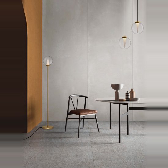 Lampada moderna a sospensione sfera oro vetro led 7w 3000k dimmerabile