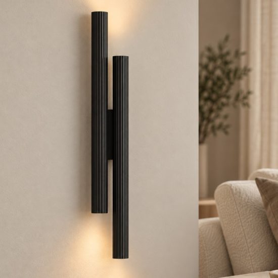Maytoni calipso applique design moderno nera led 24w 2700k