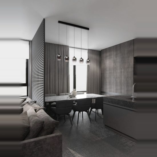 Lampadario per tavolo soggiorno nero pendenti sospensione led 28w 3000k 5 luci