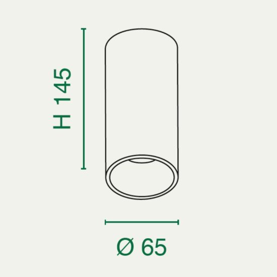 Fabas faretto da soffitto ray cilindro bianco led 15w 3000k