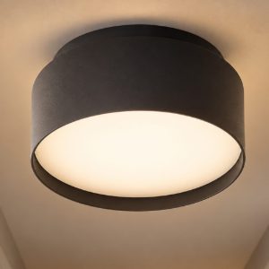 Fabas oregon plafoniera per cucina nero led 20w cct 2700k 3000k 4000k dimmerabile
