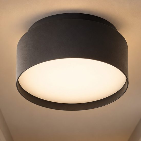 Fabas oregon plafoniera per cucina nero led 20w cct 2700k 3000k 4000k dimmerabile