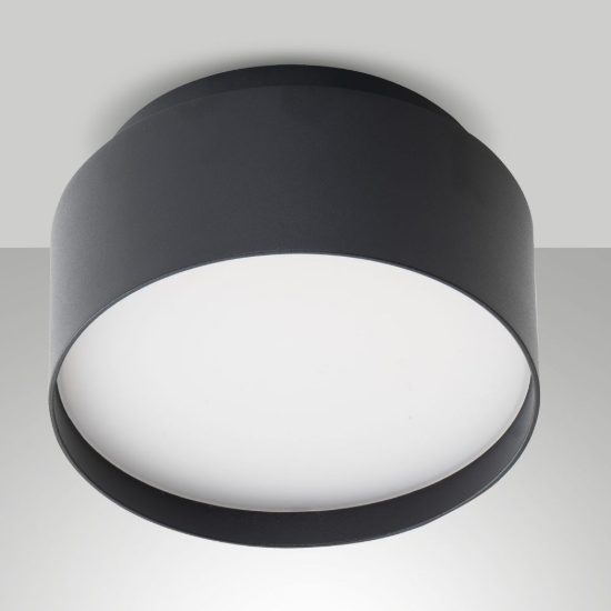 Fabas oregon plafoniera per cucina nero led 20w cct 2700k 3000k 4000k dimmerabile