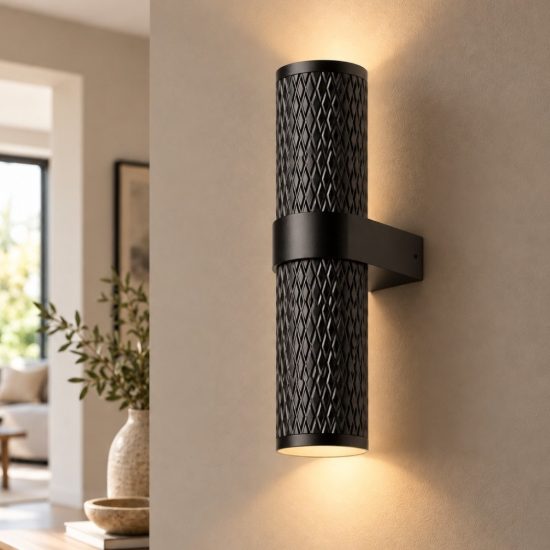 Maytoni focus design applique design moderno nero doppio fascio di luce