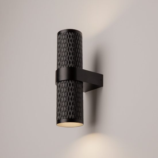 Maytoni focus design applique design moderno nero doppio fascio di luce