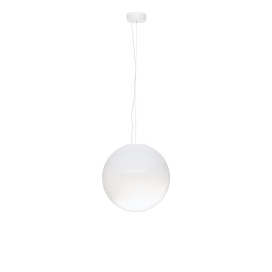 Lampadario a sospensione led 11w 3000k dimmerabile per soggiorno moderno bianco vetro