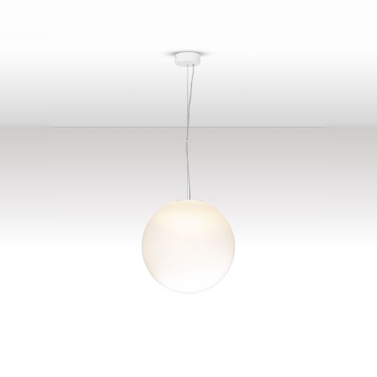 Lampadario a sospensione led 11w 3000k dimmerabile per soggiorno moderno bianco vetro