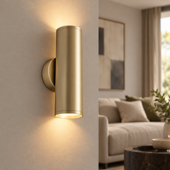Maytoni focus s applique da parete per interni da letto oro opaco