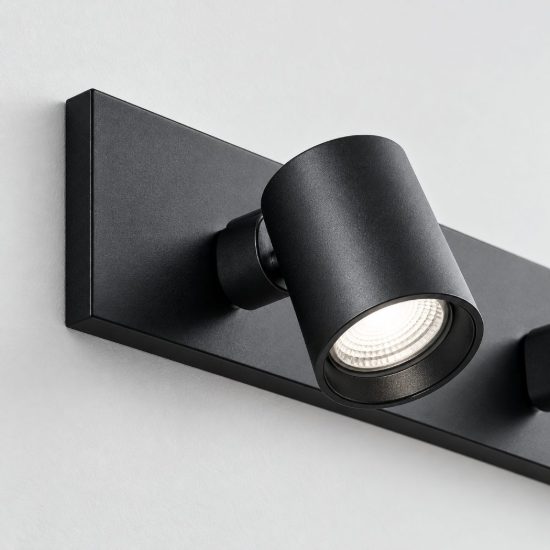 Fabas plafoniera moderna a soffitto modo 4 luci orientabili nera