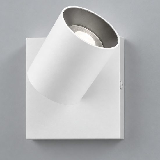 Fabas modo applique da parete moderna cilindrica bianco orientabile