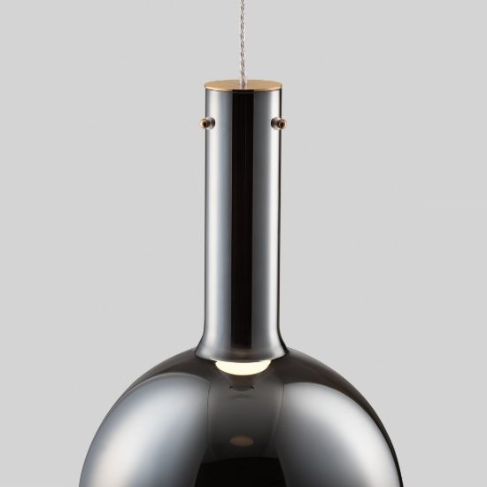 Lampadario a sospensione led 8w 3000k dimmerabile per cucina oro bianco e grigio fume