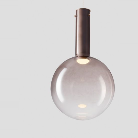 Lampadario led 8w 3000k dimmerabile a sospensione per cucina marrone oro e bianco