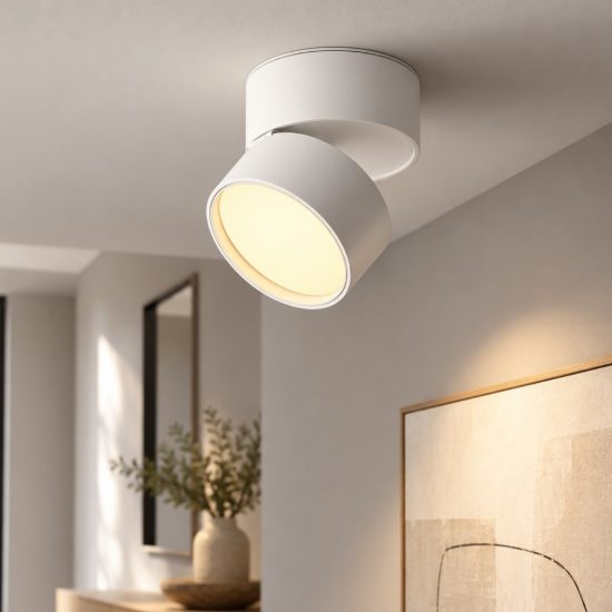 Maytoni onda faretto da soffitto led 12w 2700k orientabile bianco