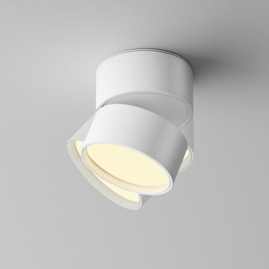 Maytoni onda faretto da soffitto led 12w 2700k orientabile bianco