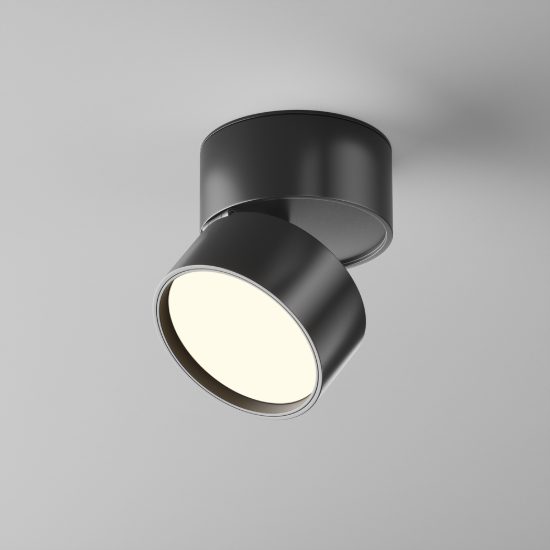 Onda maytoni faretto per cucina nero da soffitto led 12w 3000k orientabile