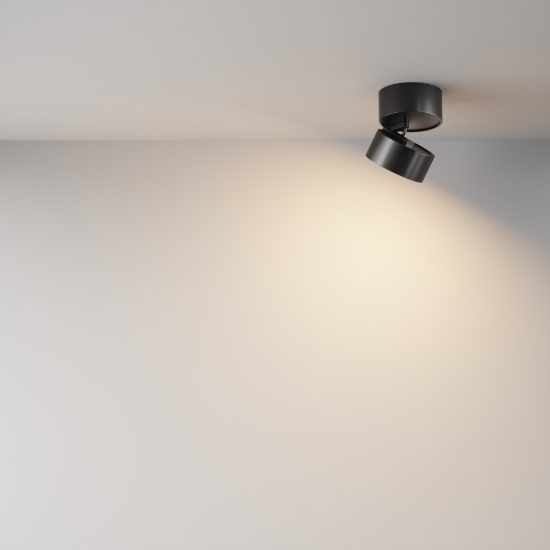 Onda maytoni faretto per cucina nero da soffitto led 12w 3000k orientabile