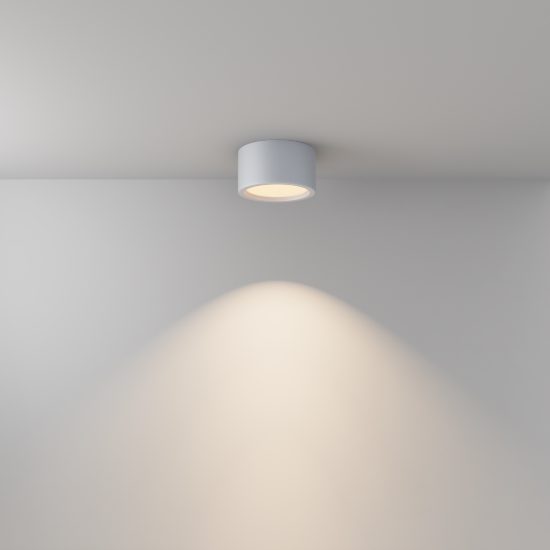 Faretto da esterno soffitto led 3000k ip44 moderno bianco maytoni hydra
