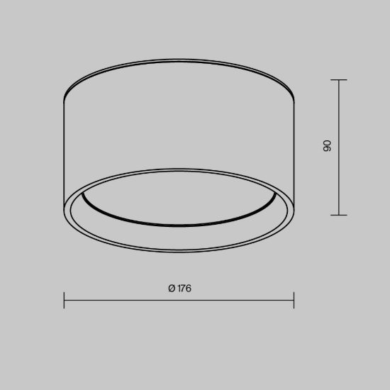 Faretto da esterno soffitto led 3000k ip44 moderno bianco maytoni hydra