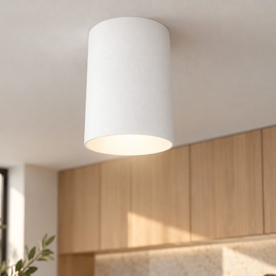 Slim maytoni faretto da soffitto gu10 per cucina moderno cilindro bianco