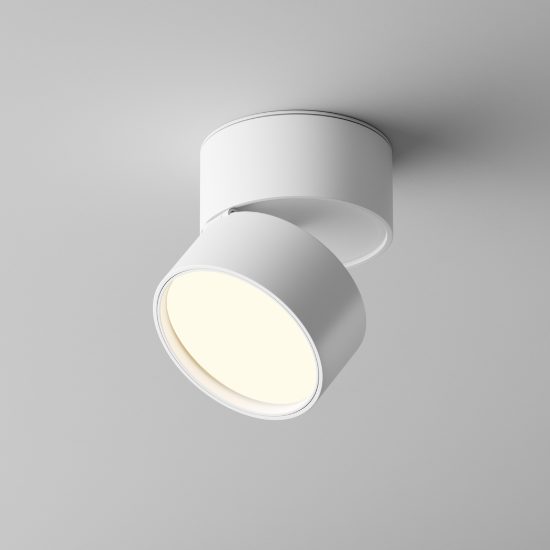 Maytoni onda faretto da soffitto led 12w 3000k orientabile per cucina bianco