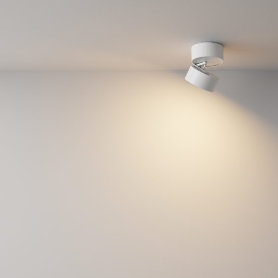 Maytoni onda faretto da soffitto led 12w 3000k orientabile per cucina bianco