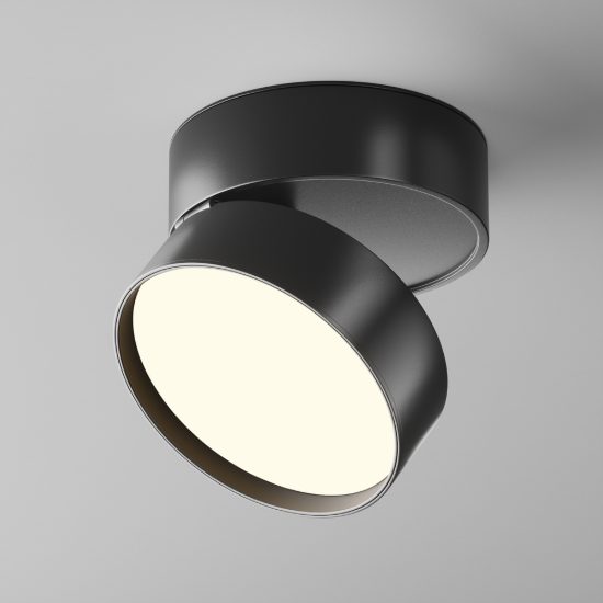 Maytoni onda faretto per cucina nero da soffitto led 18w 3000k orientabile