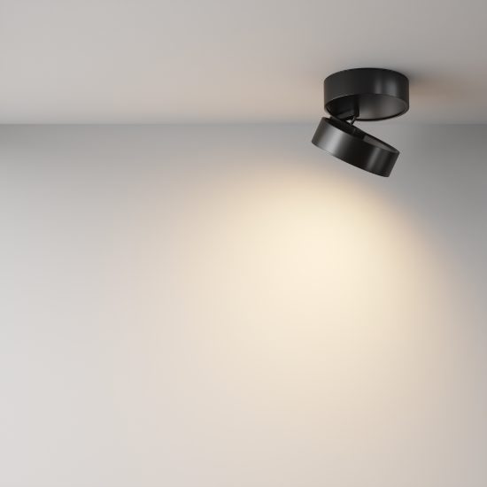 Maytoni onda faretto per cucina nero da soffitto led 18w 3000k orientabile