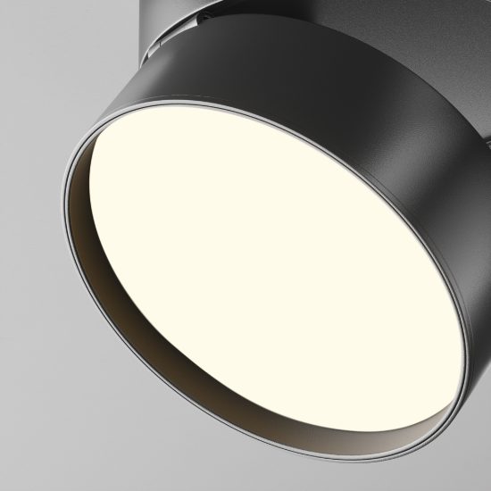 Maytoni onda faretto per cucina nero da soffitto led 18w 3000k orientabile