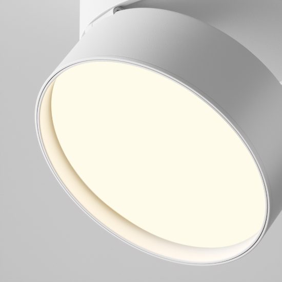 Faretto da soffitto led 18w 3000k orientabile bianco maytoni onda