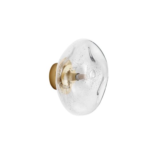 Applique da parete design ottone oro anticato vetro per soggiorno