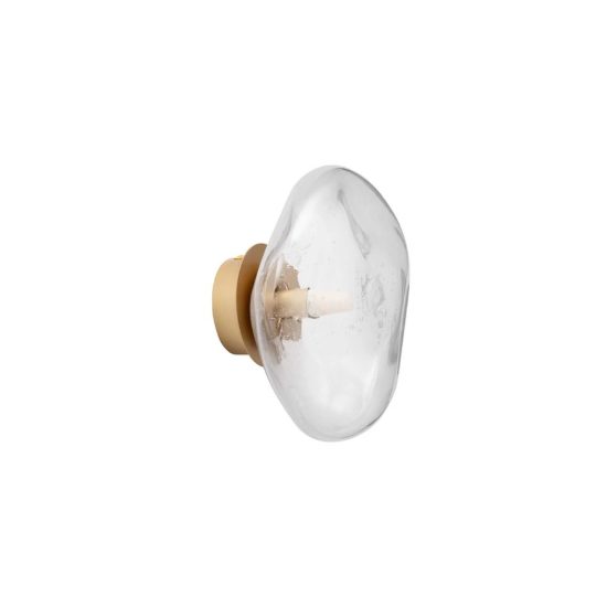 Applique da parete design ottone oro anticato vetro per soggiorno