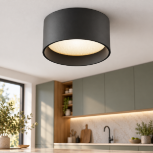 Maytoni vega faretto per corridoio moderno nero da soffitto led 12w 3000k