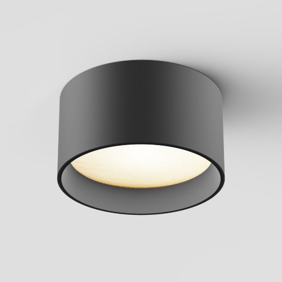 Maytoni vega faretto per corridoio moderno nero da soffitto led 12w 3000k