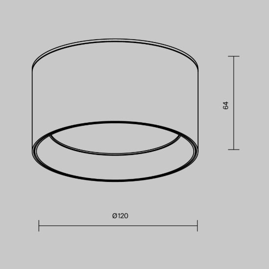 Maytoni vega faretto per corridoio moderno nero da soffitto led 12w 3000k