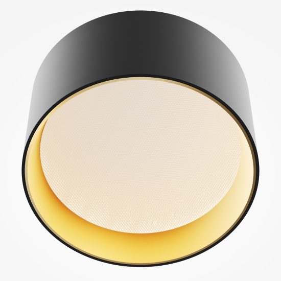 Vega maytoni faretto per cucina nero e oro opaco da soffitto led 3000k