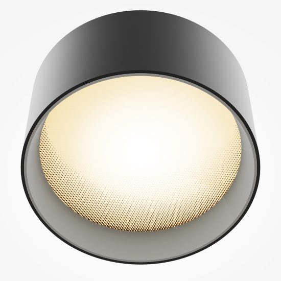 Faretto moderno nero da soffitto led 15w 3000k maytoni vega