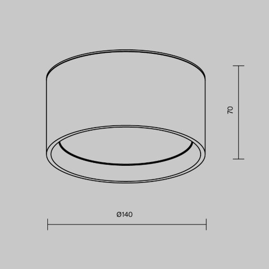 Faretto moderno nero da soffitto led 15w 3000k maytoni vega