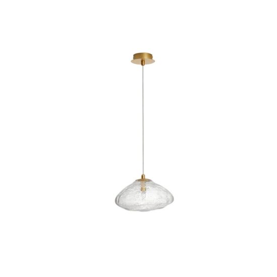 Lampada a sospensione per camera da letto sfera vetro design contemporanea oro ottone vetro