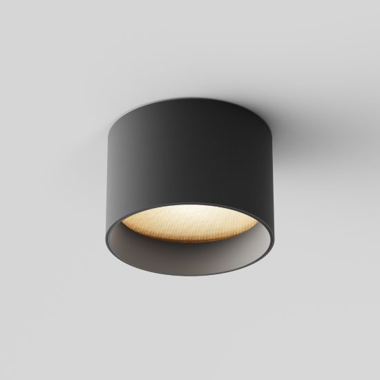 Maytoni vega faretto da soffitto rotondo nero led 8w 3000k