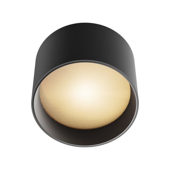 Maytoni vega faretto da soffitto rotondo nero led 8w 3000k