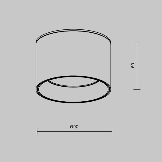 Maytoni vega faretto da soffitto rotondo nero led 8w 3000k