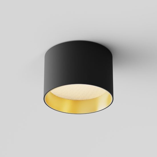 Maytoni vega faretto per cucina nero e oro opaco da soffitto led 8w 3000k