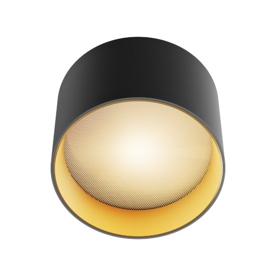 Maytoni vega faretto per cucina nero e oro opaco da soffitto led 8w 3000k