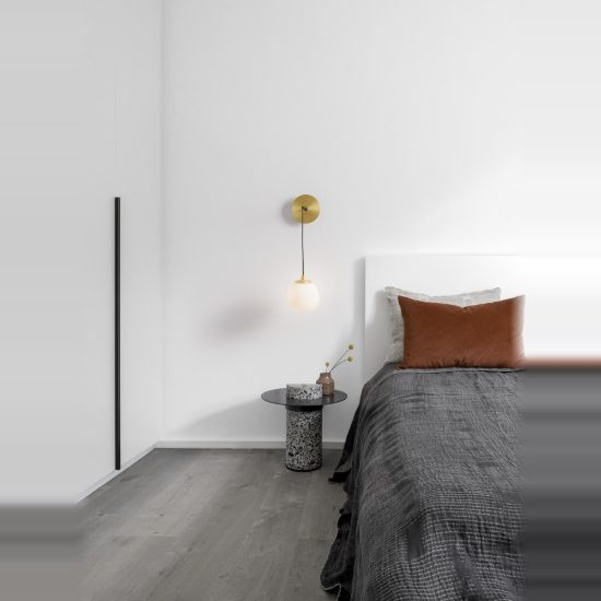 Applique moderna per soggiorno oro nero e opale vetro da parete 13cm