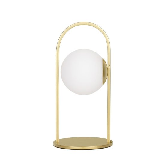 Lampada da comodino per camera da letto opale oro led 5w 3000k