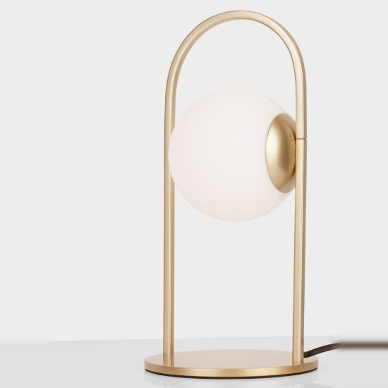 Lampada da comodino per camera da letto opale oro led 5w 3000k