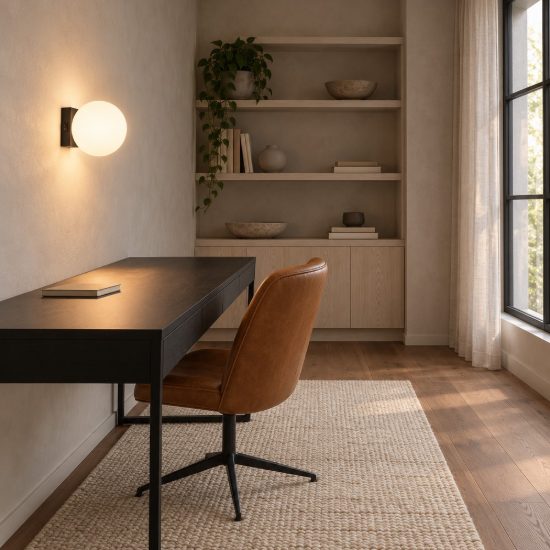 Applique per cucina moderna sferica opale e nero vetro led 6w 3200k